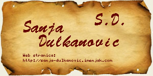 Sanja Dulkanović vizit kartica